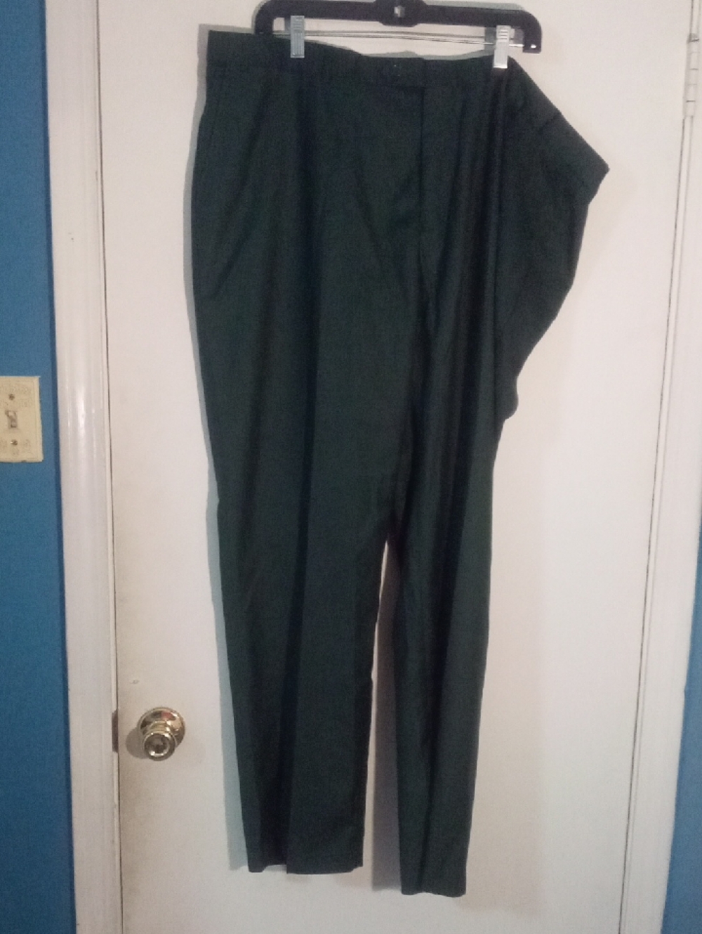 Men's Dark Green Dress Pants - Classic Straight Fit Waist 44" NWT XXL